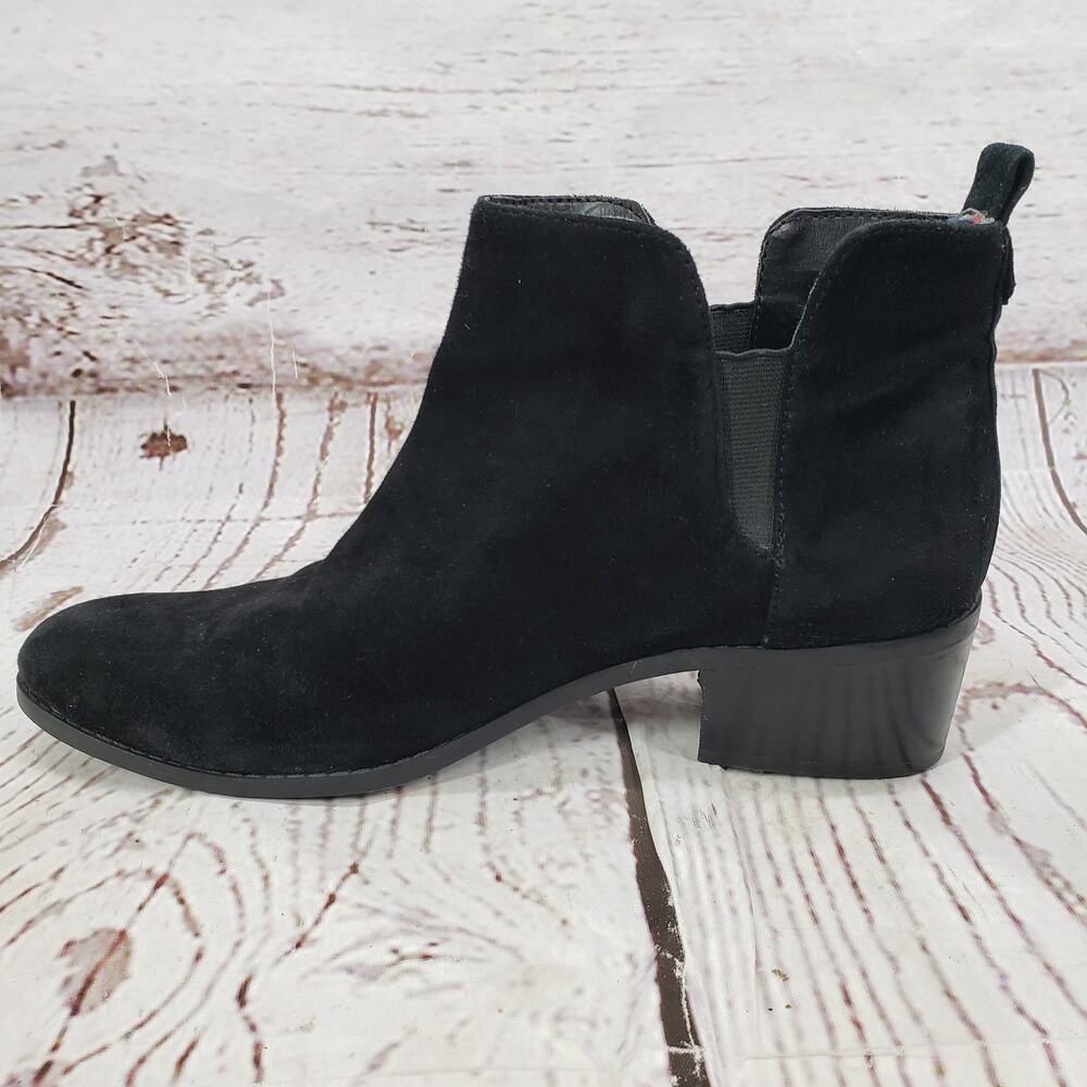 Tommy Hilfiger Women's Black Faux Suede Leather Ankle Boots Size 8.5M - Picture 5 of 12